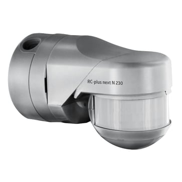 RC-plus next N 230 silver Motion Detector, Outdoor wall/ceiling pir, 230V, 230°/40m, 3000W. 93346