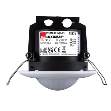 PD3N-1C-NO-PF-FC Motion Detector Ceiling mounting, 1 channel on/off, potential -free, 230V, Ø10/2,5, indbygning. 92576
