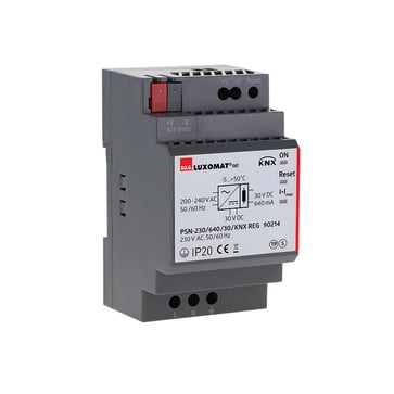 KNX strømforsyning, PSN-230 / 640 / 30 / KNX REG, 640 mA 30Vdc. 90214