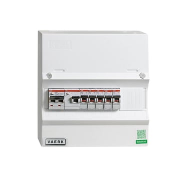 Electric ABB panel 230 V 1 phase, 1 x RCD, 1 x combi 16A, 1 x power, 4 x light 440005