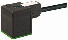 MSUD Valve plug FORM A 18mm PUR 3X0.75 black 10m, 7000-18021-6261000 7000-18021-6261000