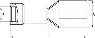 Isol. spademuffe A2507FLS, 1,5-2,5mm², 6,3x0,8, Blå - I poser á 10 stk. 7463-411903
