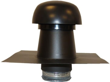 SabetoFLEX ventilationshætte 0-9° Ø125 sort stål PVS01250009