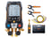 Testo 557s Smart Vacuum Kit with filling hoses - Smart digital manifold with wireless vacuum and clamp temperature probes and hose filling set with 4 hoses 0564 5572 miniature