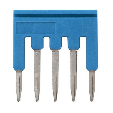 Cross bar for rækkeklemmer 1 mm ² push-in plus modeller, 5 poler, blå farve XW5S-P1.5-5BL 669989