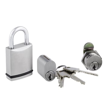Locking set 6-pin with cylinder, mailbox lock and padlock 13314