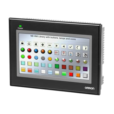 Touch screen HMI, 7 tommer WVGA (800x480 pixel), TFT farve, Ethernet + USB Host NB7W-TW01B 392041