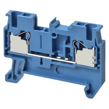 Feed-gennem DIN-skinne klemrække med push-in plus forbindelse til montering på TS 35, nominelle tværsnit 2,5 mm², farve blå XW5T-P2.5-1.1-1BL 669968