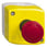 Trykknapbox gul m/rødt padetryk 1xNO/NC XALK178E miniature