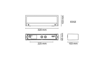 Edge Direct Mat-sort 10W LED 3000K 614361