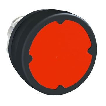 Harmony trykknaphoved i metal til hårdt miljø med fjeder-retur og Ø37 mm trykflade i rød farve ZB4BC480