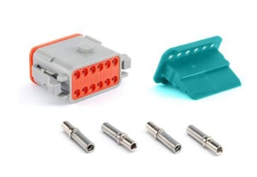 Kit, plug / socket, 12 contacts, Amphenol Industrial 302-20-518