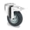 Tente Drejeligt hjul m/ bremse, stålfælg, sort massiv gummi, trådfang, Ø125 mm, 100 kg, med bolthul Byggehøjde: 155 mm. Driftstemperatur:  -20°/+60° 113477203 miniature