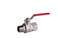 F x M heavyduty fullway ball valve  Red steel lever  TEA treatment  1/2" 51EUR/1-004 miniature