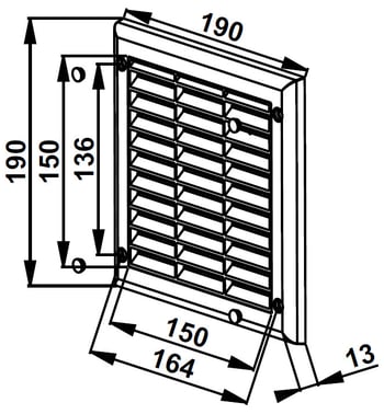 Plastic ventilation grille TK1 Exclusive Series UNITE TK1