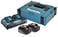 Makita 18V Battery pack LI-ION 2x5,0AH quick charger and a MAKPAC system case 197629-2 miniature