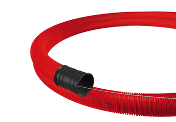 Kabelrør 90/76 50m 450N rød EVOCAB FLEX HDPE korrugeret dobbeltvægget 2010009050004P01103