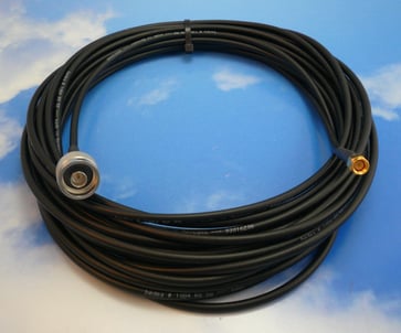 Extension cable 10 meter RG58 N-male til SMA-male DMT-0439-10