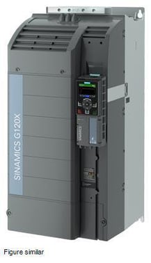 SINAMICS G120X Rated power: 132 kW At 110% 60s, 100% 240 s Radio interference suppression filter for category C2 380-480 V 3 AC, 6SL3220-3YE48-0AF0 6SL3220-3YE48-0AF0