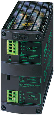 MCS strømforsyning 1-faset IN: 185-265VAC OUT: 24-28V / 10ADC 85085