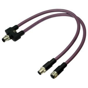 Profibus Y-splitter cable ICZ-3T-0,3M-PUR ABG-V15B-G 249684
