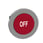 Harmony flush trykknaphoved i metal med fjeder-retur og ophøjet trykflade i rød farve med hvidt "OFF" ZB4FL435 miniature
