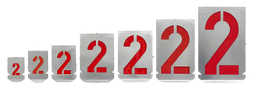 Stencil sæt med tal 0-9 med 60mm tegnhøjde 10 dele 20139130