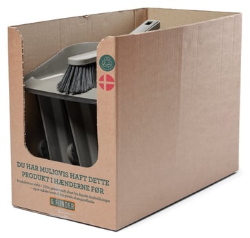 Dust pan set with lip, PET recycled fibres 5256504096 RECYCLED GREY