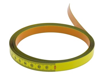 Self Adhesive Pit Measuring Tape 3Mx13mm, R to L yellow 10312515