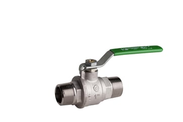 M x M heavyduty fullway ball valve  Green steel lever  TEA treatment 1 1/4" 51EU/2-010