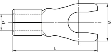 Uisoleret gaffelkabelsko B4653G, 4-6mm², M5 7258-272200