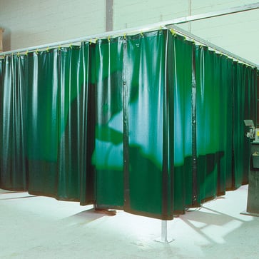 Welding curtain, green, transparent, Height x width: 1800x1300mm 07 113 100