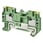 Ground DIN-skinne terminal blok med push-in plus forbindelse til montering på TS 35, nominelt tværsnit 4 mm², farven grøn/gul XW5G-P4.0-1.1-1 669987 miniature