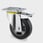 Swivel wheel w/ brake, black elastic rubber, Ø200 mm, 450 kg, precision ball bearing, with plate 00804237 miniature