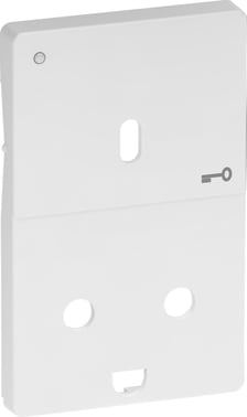 LK FUGA nøgleafdækning med LED lampe for stikkontakt med DK jord og afbryder, hvid 550D6904