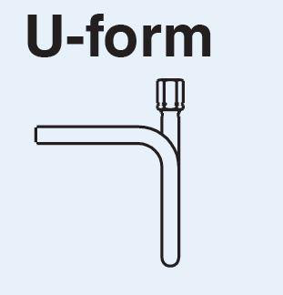 Syphon 910.15 U-form DIN 16282 Form-A Stål G1/2 Nippel - G1/2 Muffe (LH-RH Union) 160 Bar 9091181