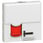 Dataudtag Mosaic 1x RJ45 Kat.6 STP modular jack 2M hvid med rød klap og tekstfelt hvid 76596 miniature