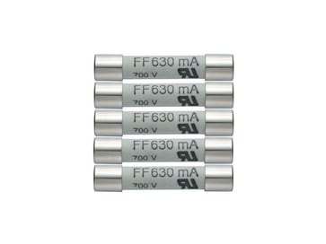 Spare 630 mA/600 V fuses - 5 items 0590 0007