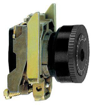 Harmony potentiometerhoved i sort metal for montering af løst potentiometer med ø6 mm aksel ZB4BD9127