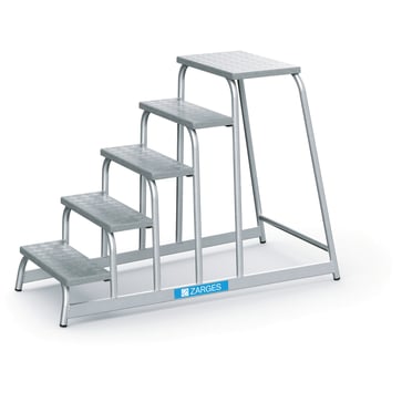 Aluminium machine step stool 1,00 m, 5 steps 40035