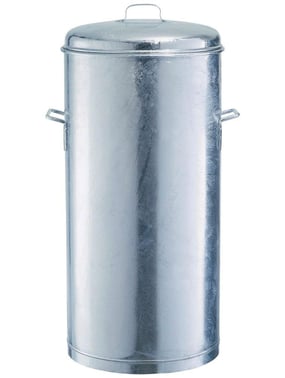 Waste bin galvanized 100 liter 2 side handles 164438