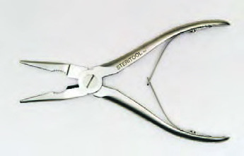 7" Slim Nose Pliers 1/8" Wide, Steritool Stainless Steel 4610128SS