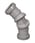 Bøjning drejelig grå 50 mm 2 muffer 186194-050 miniature