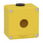 Harmony tom nødstopkasse i gul metal med 1 x Ø22 mm hul for trykknap og 2 x M20 forskruninger 80 x 80 x 51,5 mm XAPK1201 miniature