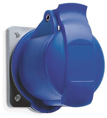 Socket-outlet, panel mounting, 6h, 32A, IP44, unified flange, straight, 2P+E 2CMA193242R1000