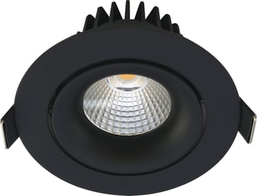 Velia LED Downlight, 10,9W 3000K, matt black, round 31121093