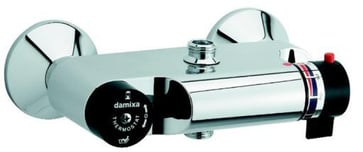 Damixa Termostatbatteri kar/bruser sort håndtag uden rosetter og forskruninger krom 276500000