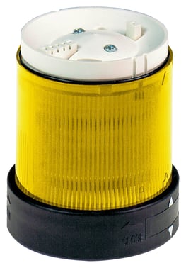 Harmony XVB Ø70 mm lystårn, lysmodul med blinkende lys for løs BA15d lyskilde 24VAC eller 24-48VDC i gul farve XVBC4B8