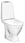 GBG Nautic 1510HF C+ toilet 2/4 L med P-lås uden sæde og åben skyllerand GB1115102R1304 miniature