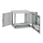 Actassi 19'' Wall-Mounted Open Box 18U W600 D500 Fixed 19" Glazed Door R7035 NSYOPB18U5F miniature